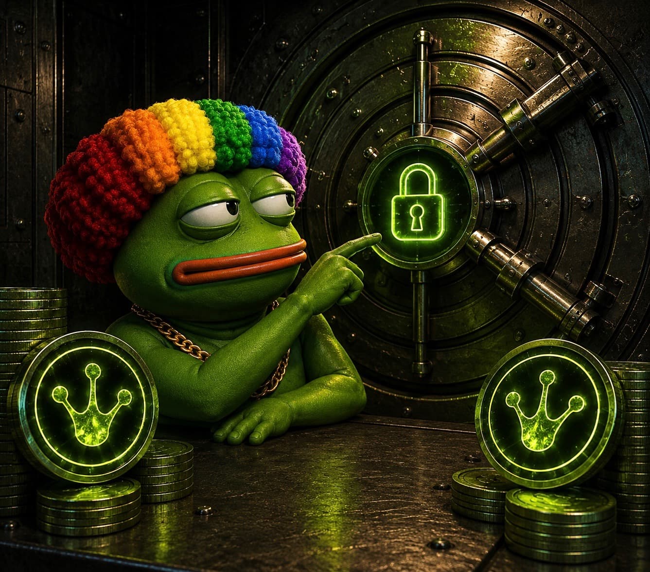 Ribbit guarding the community vault